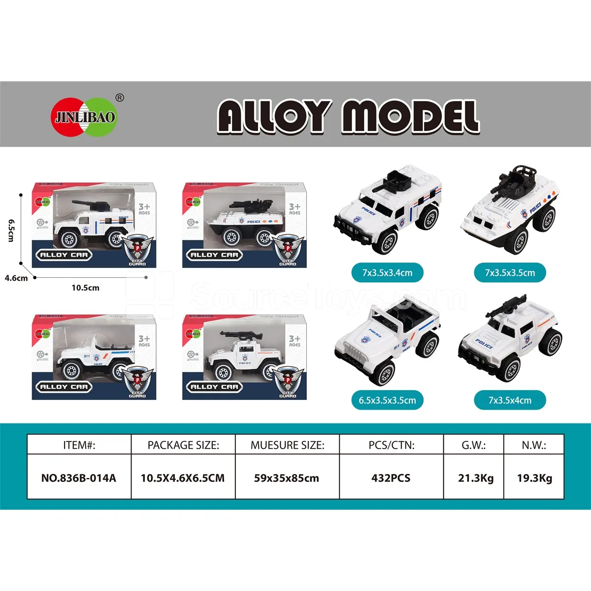Alloy Scooter White Police Car Alloy Scooter White Police Car