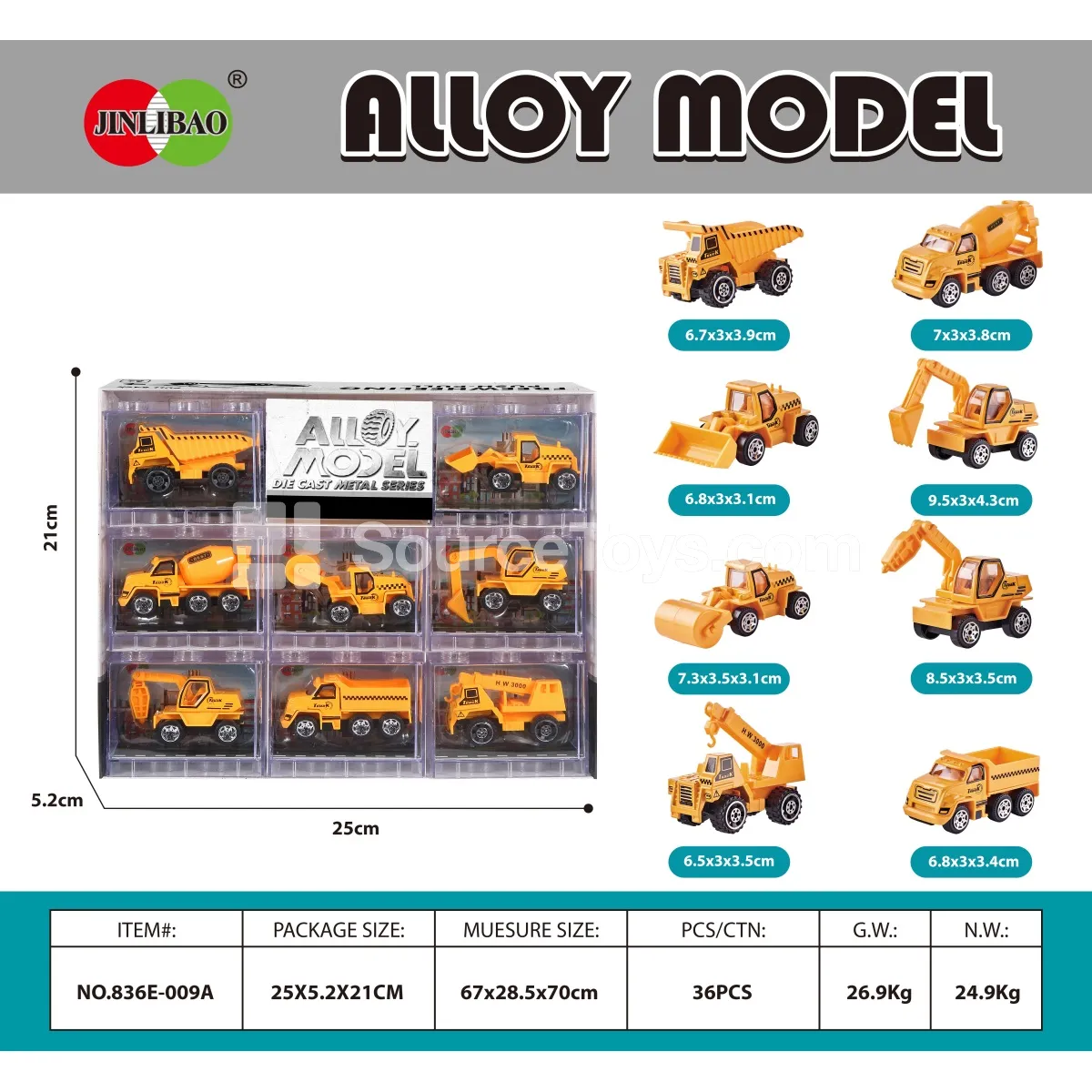 8PCS Building Blocks Window Box Scooter Alloy Construction Vehicles 8PCS Building Blocks Window Box Scooter Alloy Construction Vehicles
