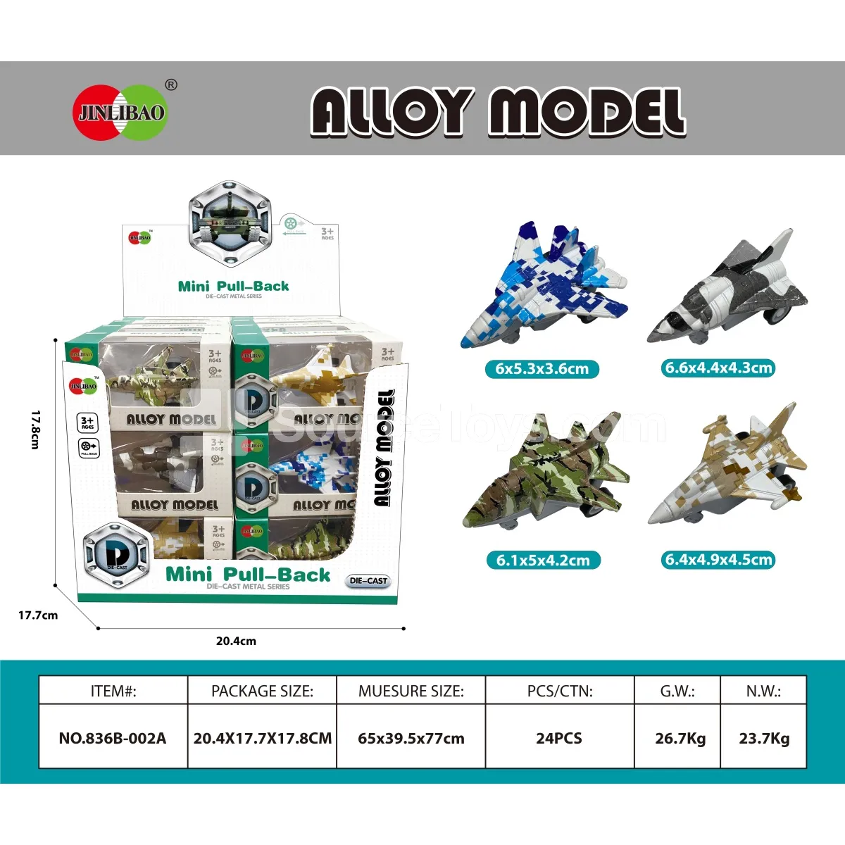 24PCS Display Box Mini Q-Style Graffiti Pullback Alloy Fighter Planes 24PCS Display Box Mini Q-Style Graffiti Pullback Alloy Fighter Planes