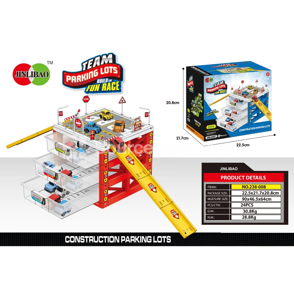 3-Tier Storage Box with 6 Mini Alloy Cars 3-Tier Storage Box with 6 Mini Alloy Cars