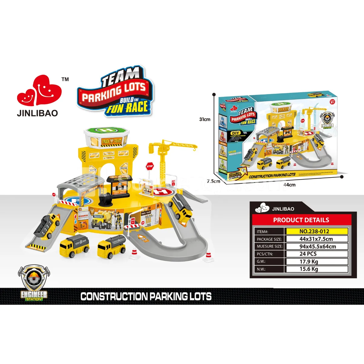 Construction Triumphal Arch Parking Lot with 4 Cars Construction Triumphal Arch Parking Lot with 4 Cars